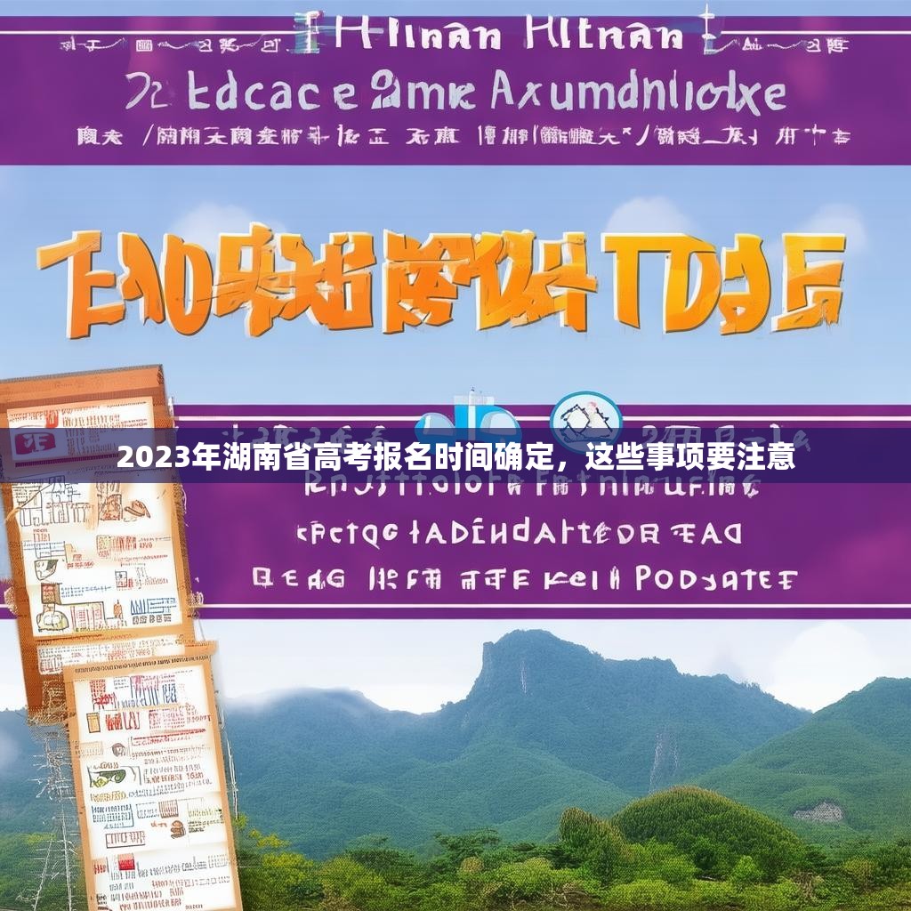 2023年湖南省高考报名时间确定，这些事项要注意