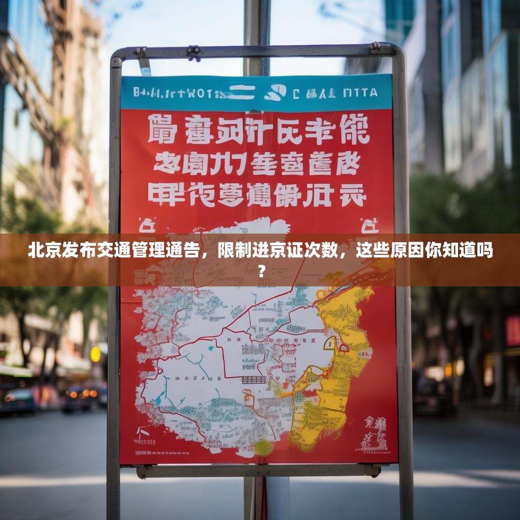北京发布交通管理通告，限制进京证次数，这些原因你知道吗？