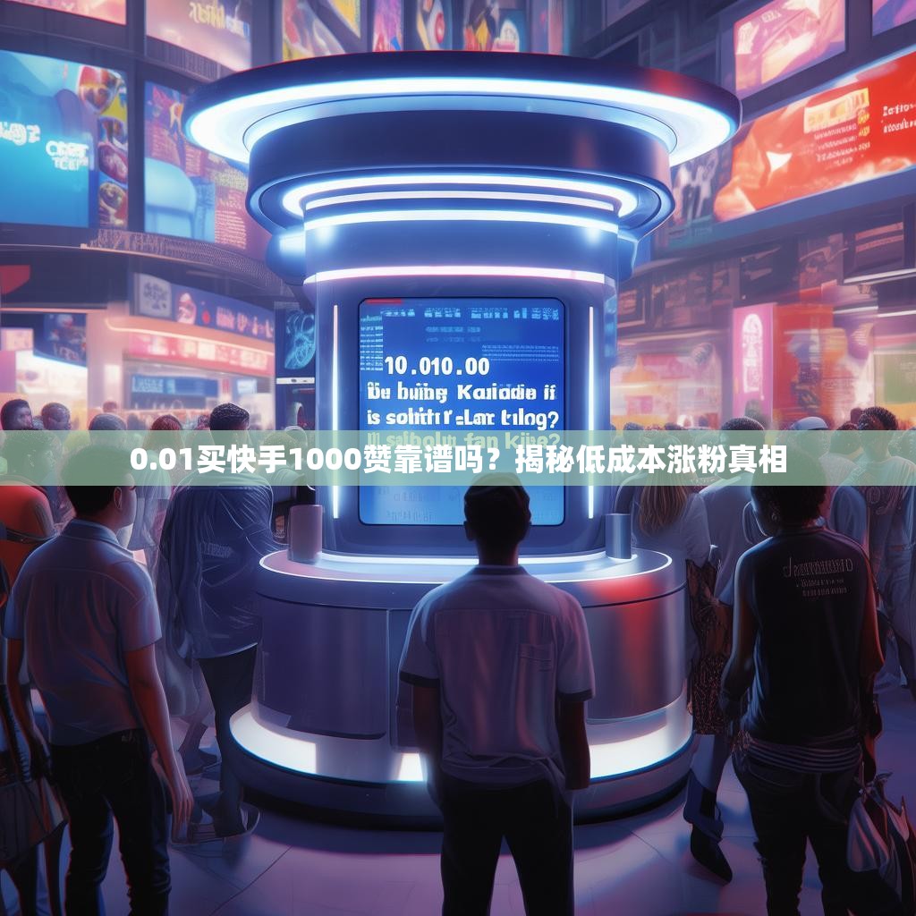 0.01买快手1000赞靠谱吗?揭秘低成本涨粉真相