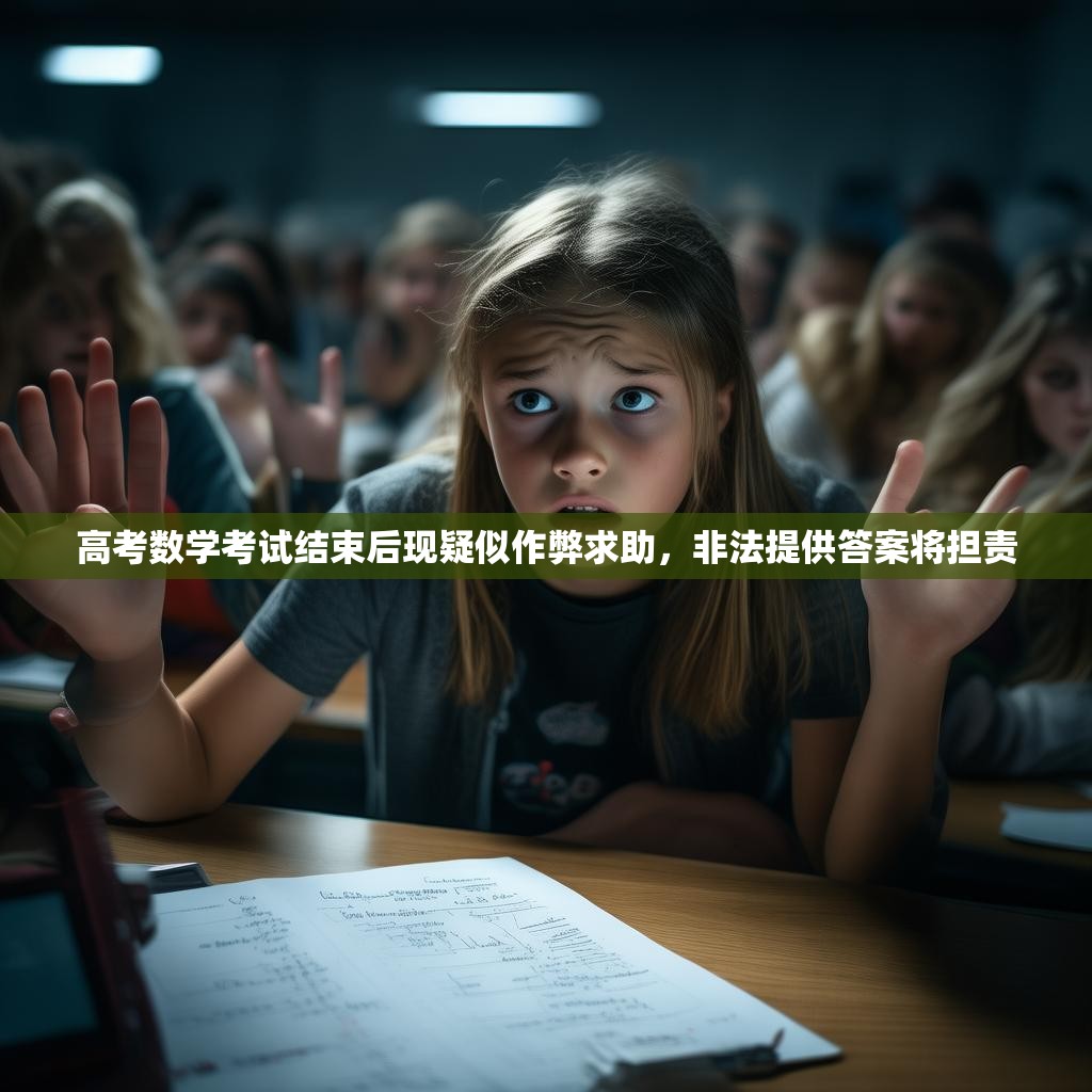 高考数学考试结束后现疑似作弊求助，非法提供答案将担责