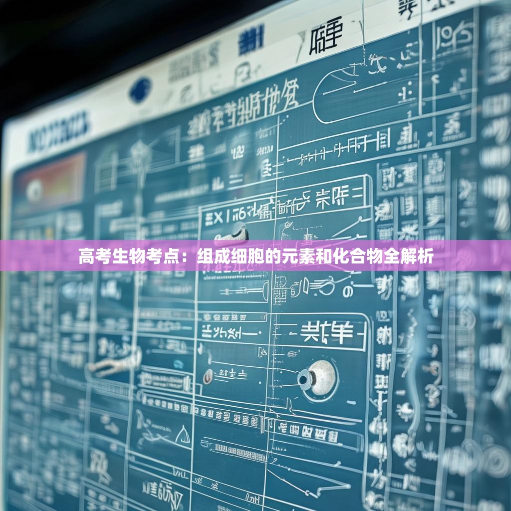 高考生物考点:组成细胞的元素和化合物全解析