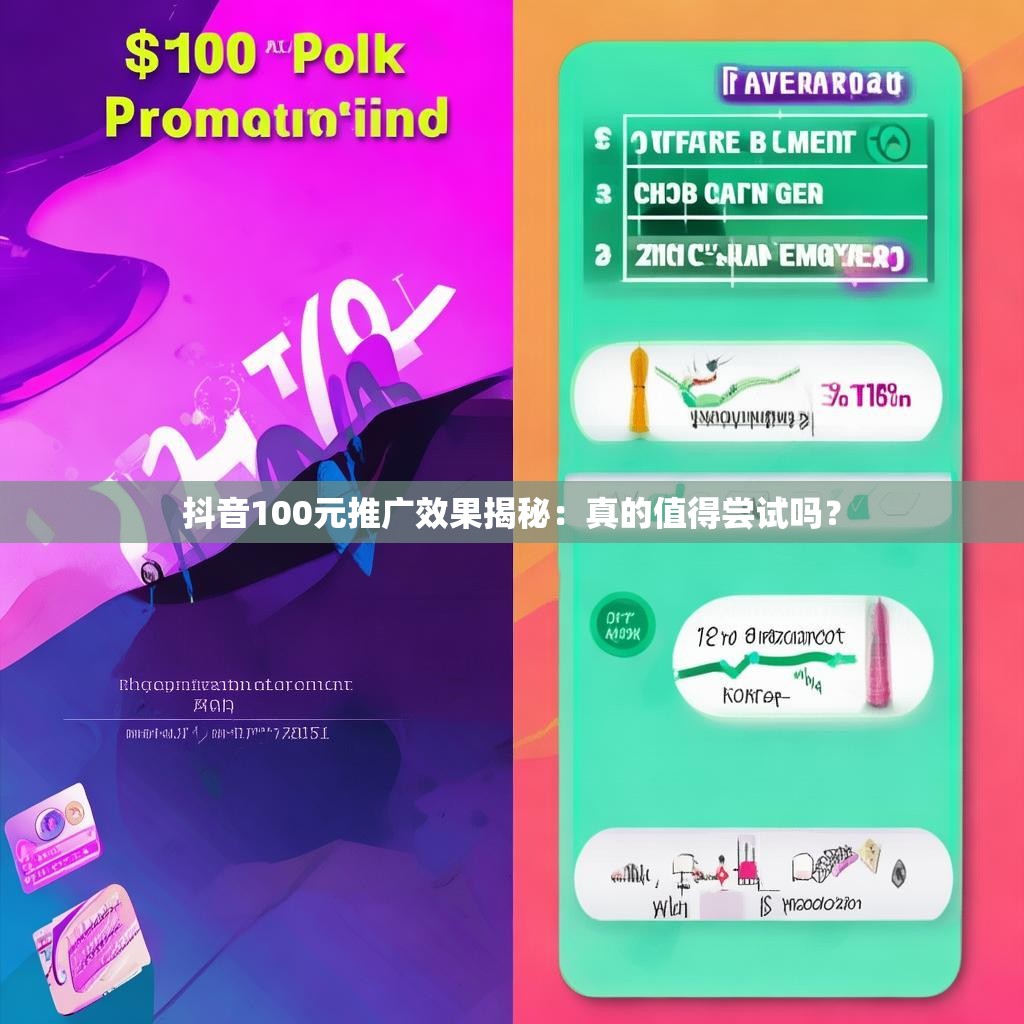 抖音100元推广效果揭秘:真的值得尝试吗?