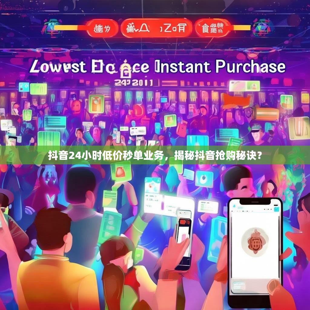抖音24小时低价秒单业务，揭秘抖音抢购秘诀？