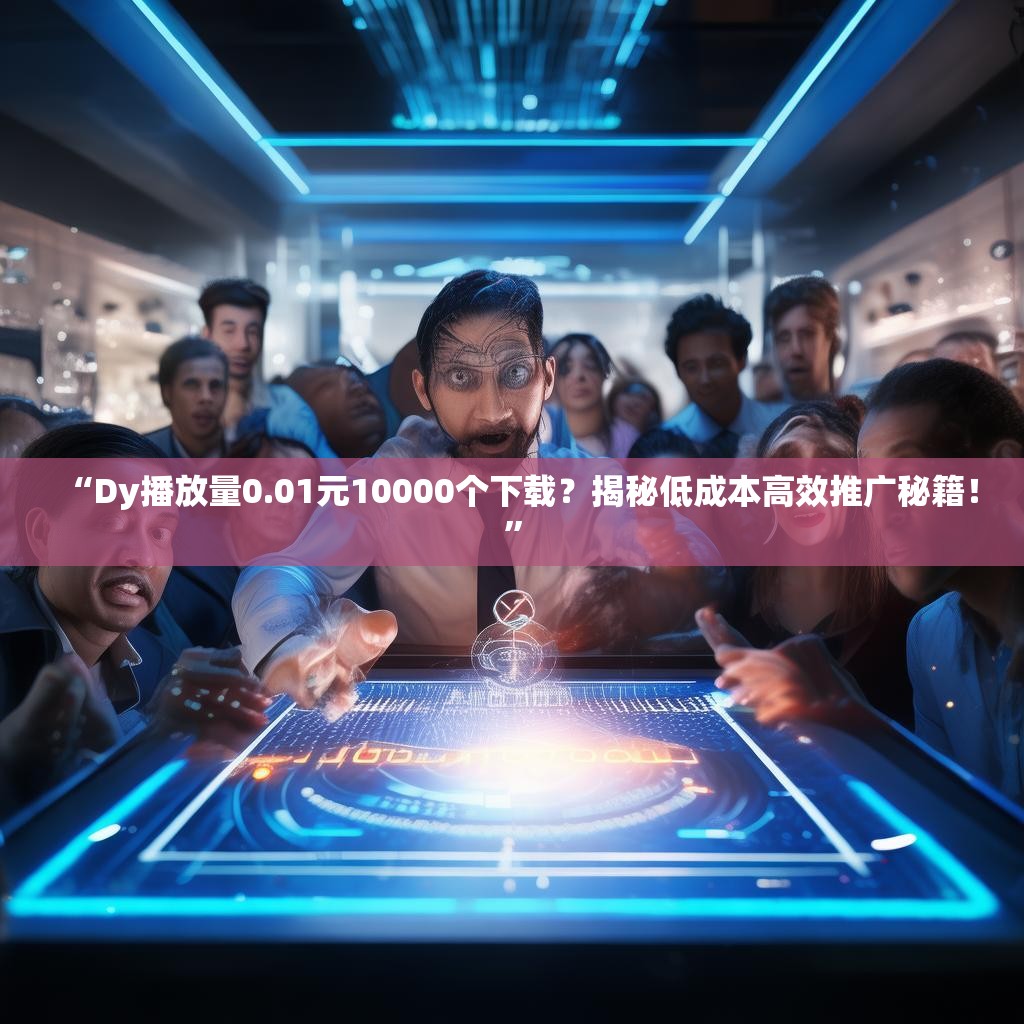 “Dy播放量0.01元10000个下载？揭秘低成本高效推广秘籍！”