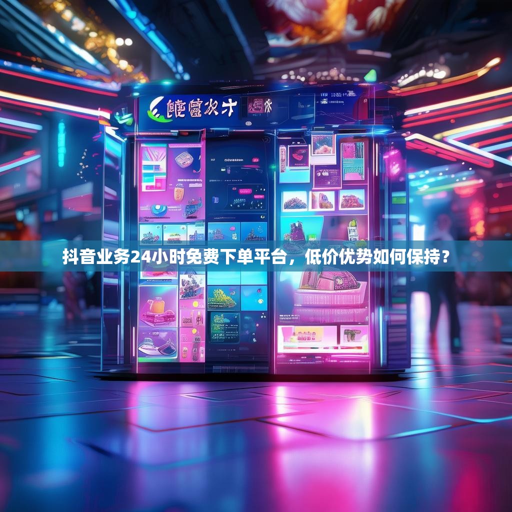抖音业务24小时免费下单平台,低价优势如何保持?
