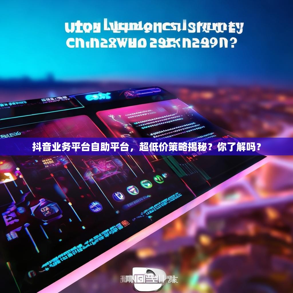 抖音业务平台自助平台，超低价策略揭秘？你了解吗？