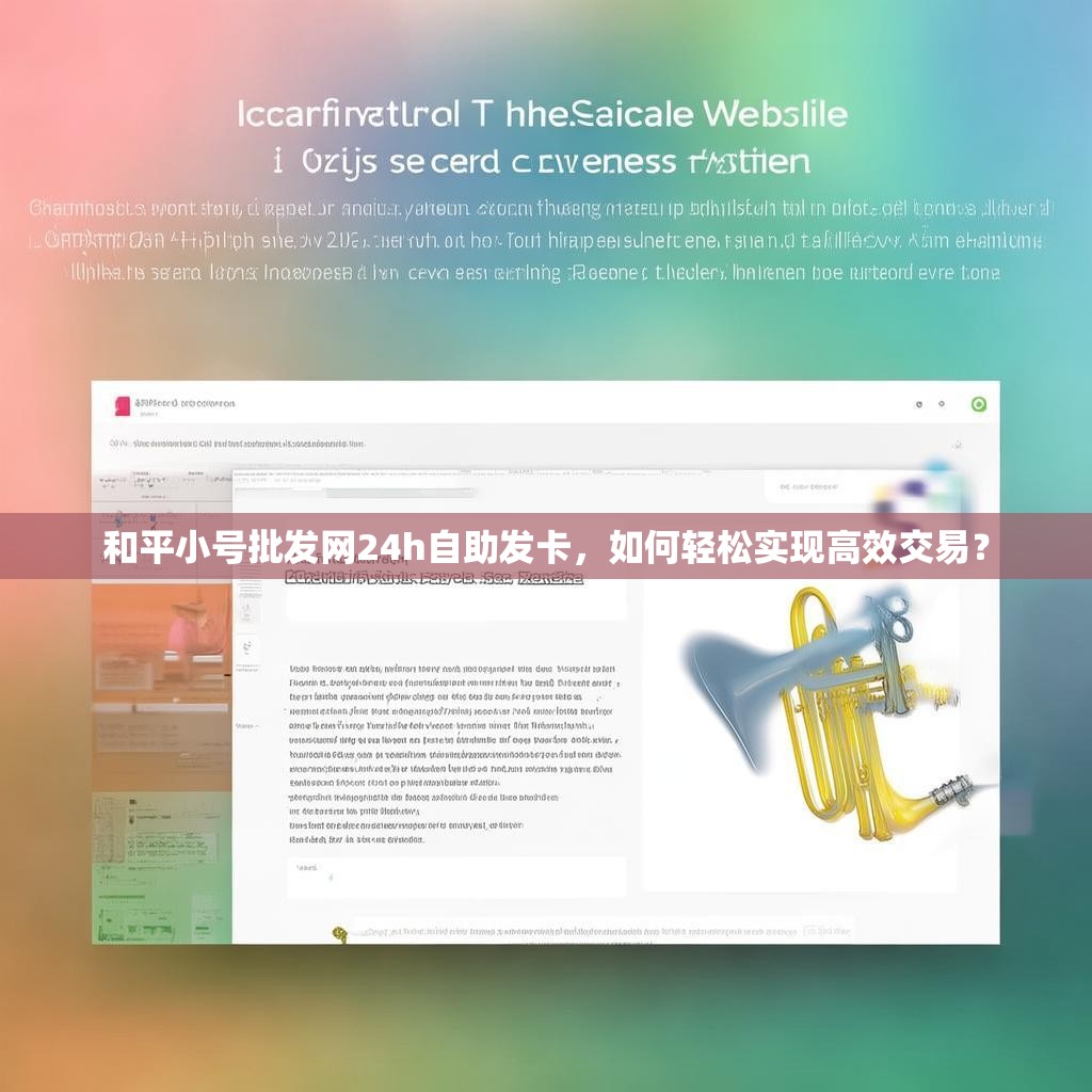 和平小号批发网24h自助发卡，如何轻松实现高效交易？