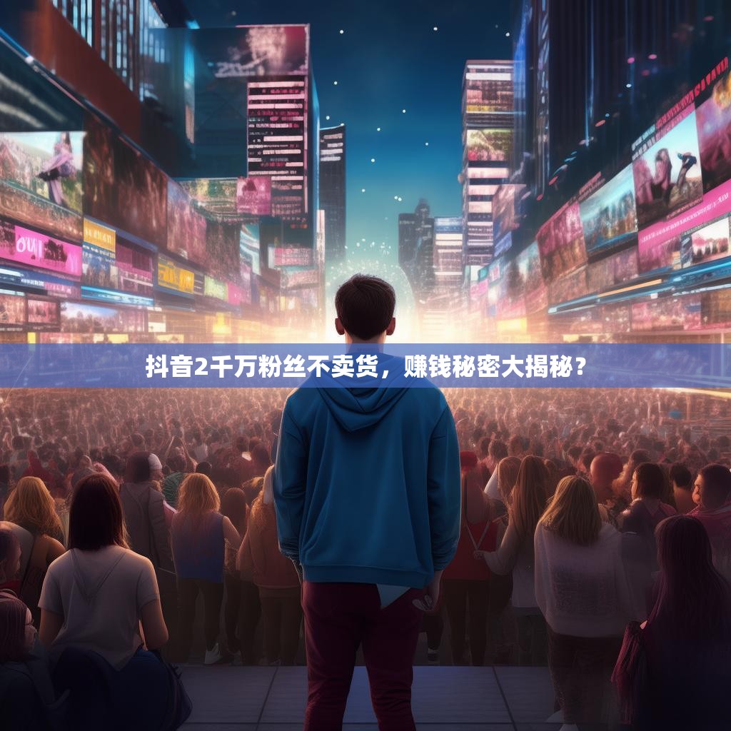 抖音2千万粉丝不卖货,赚钱秘密大揭秘?
